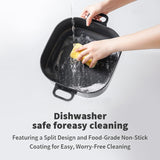 Electric 6.5 Quart | 8-in-1 Multi-Cooker with Safe Nonstick Coating, Three Level Power | Timer, up to 60 Minutes AUTUCU