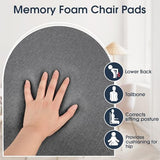 TushGuard Chair Cushions, 4 Pack Memory Foam Chair Pads, Seat Cushion, Kitchen Chair Cushions x 4 ,Grey