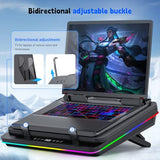 RGB Laptop Cooling Pad Equipped with Gigantic Turbo-Fan（5.5inch Diameter