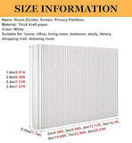 Portable Adjustable Room Divider, Foldable Freestanding Kraft Paper Partition