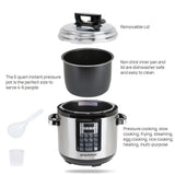 prepAmeal 9-in-1 Electric Pressure Cooker 6QT Multi-Functional Programmable Non-Stick Pot, Slow Cooker, Rice, Steamer, Sauté, Yogurt Maker, Warmer, 6 Quart