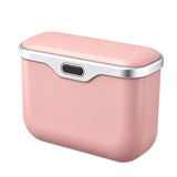 Mxqtuv Hanging Car Trash Can, Leakproof Garbage Bin with Lid, Pink