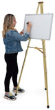1 x 72 x 4-Inch, Brass Plated Steel Instant Easel, Free-Standing, Adjustable, with Non-Skid Rubber Feet
