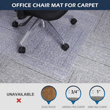 Chair Mat for Carpet, SALLOUS 46" x 60" Office Chair Mat for Carpeted Floors, Heavy Duty Vinyl Floor Mat (Clear, Rectangular)