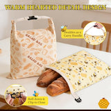 WEHYFGB Beeswax Bread Bag, 2 Pack Reusable Bread Storage Bags for Homemade Bread,Sourdough Bread Bags, Organic Cotton Beeswax Sourdough Bags, Food Storage Bag Keep Fresh Easy Clean