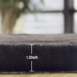 ORINOVA Black Shag Rugs 8x10 Area Rugs for Living Room Faux Rabbit Fur Machine Washable Area Rugs for Bedroom Nursery Decor Fluffy Rug