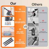 ScrubWiz 10-in-1 Steam Cleaner, Steam Mop with Detachable Handheld Steamer, 320ml Water Tank, 10s Fast Heating, Portable Steamer for Cleaning Floor, Tiles, Kitchen, Window, BBQ Grill, Car, Gray