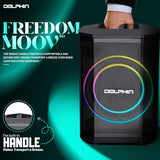 Dolphin Rechargeable Portable Bluetooth Party Speakers, 3D LED Ring Light, TWS, Wireless Microphone, and Multiple Playback Options, Easy-to-Carry, On-The-go, PA System, Karaoke-Ready