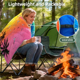 Outdoor Puffy Camping Blanket Waterproof Outdoor Blanket, Sea, 39*55''