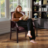 Leather Office Guest Chairs Set of 2, Ergonomic Waiting Room Chair with Arms Reception Chairs