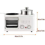 4-in-1 Breakfast Maker Station, 8L Electric Breakfast Machine with Oven, Frying Pan and Steamer, 1200W Breakfast Egg Sandwich Maker