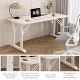 Height Adjustable Modern Gaming Desk, White Standing Desk