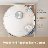 DREAME L40 Ultra Robot Vacuum Self Emptying, 11,000Pa Suction Robot Vacuum and Mop Combo with Auto Cleaning Dock, 149℉ Mop Washing, SideBrush Extendable, Solution Auto Refill, Voice Control