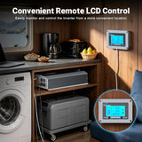 4000W Pure Sine Wave Inverter 12V DC to 120V AC Converter with LCD Remote