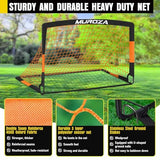 Soccer Goal, Kids Soccer Goals for Backyard Set, 2 Pack of 4x3 ft Portable Pop Up Soccer Net with Soccer Ball, Cones, Complete Training Equipment for Youth, Toddler Outdoor Sports Games