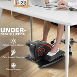 ANCHEER Under Desk Elliptical Machine, Electric Seated Pedal Exerciser, Mini Elliptical Machines for Seniors, LCD Display Monitor, Remote Control, Leg Exerciser for Home (Black)