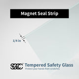 ComfyStyle 36-38" W x 72" H Frameless Pivot Shower Door with Single 180° Swing Glass Door, Hinged Shower Glass Door with 1/4"(6mm) Clear SGCC Tempered Glass, Brushed Gold Finish