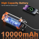 CAVN Rechargeable Camping Lights with Stand 6.5 ft Max Height, Portable Cordless LED Work Light 2200 Lumens 6500/4500/3500K Dimmable Camping Essentials Gear with Detachable Tripod, Orange
