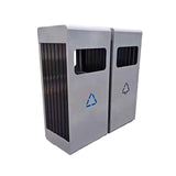 uP9sF2mD Outdoor Garbage Can Commercial Trash Can Steel Classified Rubbish Bin Outdoor Trash Can