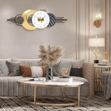 AXAORIRA 38x14 Inch Modern Large Wall Clock, Silent Non-Ticking Decorative Analog Clocks Battery Operated for Living Room, Bedroom, Office, Kitchen, Entryway - Ideal Gift for Home Decor Lovers