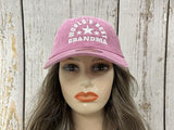 Enodtter World's Best Grandma Hat for Women, Christmas Birthday Gift for Grandmother, Washed Pink Baseball Cap Cotton Distressed Dad Hat