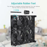 Laptop Cooling pad 4X 120mm Computer Fan with AC Plug Variable Speed Fan for DIY Electronics TV Box