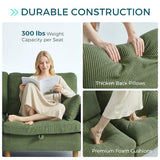 LINSY HOME 76" Modular Sectional Sofa with Storage