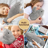 Manatee Stuffed Animals, Microwavable Stuffed Animal Adorable Fluffy Manatee Plush for Warmth Comfort, Heatable Coolable Lavender Scent Toy, Cute Soft Plushie Gift for Kids Adult & Children Boys Girls
