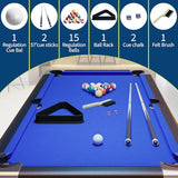 Garvee 7 Billiards Table, Adults Folding Billiards Tables, Portable Pool Table, Pool Tables Set for Family Game Room, Adult Rrec Room, Blue