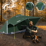 1 Person Backpacking Tent Waterproof Windproof Single Person Tent Lighweight Compact One Person Tent Easy Setup for Camping, Hiking, Mountaineering, Cycling, Biking - Green