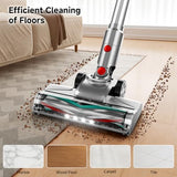 fenhua Cordless Vacuum Cleaner, Powerful Stick Vacuum Cleaner for Home with Rechargeable Battery, 6-in-1 Lightweight Handheld Vacuum, 45 Mins Runtime for Hardfloor & Carpets Pet Hair (Green)