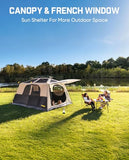 FanttikOutdoor Zeta C8 Apex Camping Tent, 8 Person Instant Cabin Tent Setup in 60s, Family Tent with Carry Bag for Family Camping & Hiking, Waterproof, Upgraded Ventilation