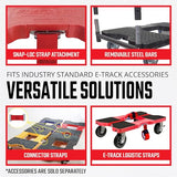 SNAP-LOC, All Terrain 4 Wheel Push Cart Dolly, Heavy Duty Dolly Cart, 6 Inch Casters