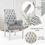 AODCHR Upholstered Velvet Accent Dining Chair, Elegant Tufted Dining Room