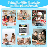 PrintyGo Mini 3D Printer for Kids, 600mm/s Auto Leveling Printer for Beginners with 5" Touch Screen, 1500+ Models