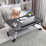 Lap Tables for Adults & Kids - Suitable Tablet and Laptop Stand for Bed - Include iPad Slot and Cup Holder