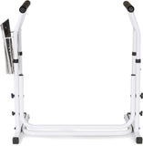 FSA/HSA Eligible, Vaunn Medical Bathroom Patented Height Adjustable Height Toilet Rail Grab Bar and Commode Safety Frame Handle