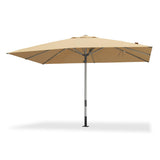 PURPLE LEAF Market Patio Umbrella Umbrella 10' x 13' Semi Auto Lift, Beige