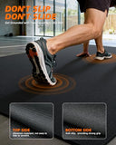 Rendpas Large Exercise Mat for Home Gym & Garage Flooring- 6'x4' /7'x5'/10'x6' (8mm), Non-Slip, High-Density & Shoe-Friendly | Thick Workout Mats