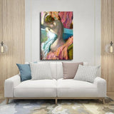 Aosarocc Seated Bather Decorative Canvas Posters Suitable For Bedrooms Living Rooms Bathrooms Kitchens And Offices Decoration 08x12inch(20x30cm) Frame-style