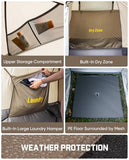 FanttikOutdoor Zeta A1 Pro Shower Tent 1 Rooms, Portable Privacy Shelter for Shower & Dressing, Instant Setup in 60 Seconds with Rainfly & Windproof, Ideal for Camping & Hiking, Fishing, Beach