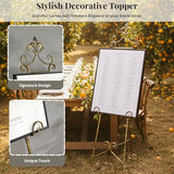 60” H Vintage Easel Stand for Sign, Large Adjustable Metal Display Standing for Displaying Pictures