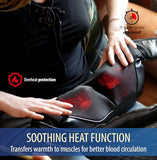 Zyllion Shiatsu Neck and Back Massager with Heat - Cordless Rechargeable 3D Electric Kneading Deep Tissue Massage for Muscle Pain Relief, Black, ZMA-28RB