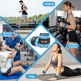 VBSD Adjustable Ankle Weights for Men Women, 10lb 1 Pair Leg Weight Straps, Weighted Ankle Weights Set, 1-5 lbs Each Ankle, 1 Pair 2-10 lbs, Blue