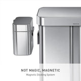 simplehuman Compost Caddy, Detachable and Countertop Bin, 4 Liter / 1.06 Gallon, Brushed Stainless Steel