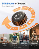 MERACH Elliptical Exercise Machine Trainer for Home with 16.5IN Stride, Hyper-Quiet Magnetic Driving System with 16 Resistance Levels, Multi-Function Display, Heart Rate Monitor Exercise Equipment