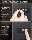 60 Position Key Cabinet Steel Security Storage Box with Combination & Key Lock, Resettable, Digital