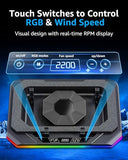 RGB Laptop Cooling Pad for 13-19 Inch, Max 3500RPM Gaming Laptop Cooler