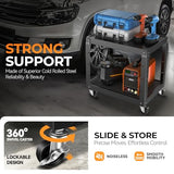 Auto Dynasty Height Adjustable AV Presentation Cart with Power Strip, Rolling Storage AV Carts for Video Projector