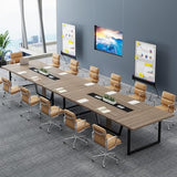 Tribesigns 8FT Conference Table Set of 2, Large Meeting Podcast Table